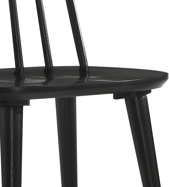 DUHOME Dining Chairs Set of 2 Wood Dining Room Chair Black Spindle Side Kitchen Room Country Farmhouse Chairs Black