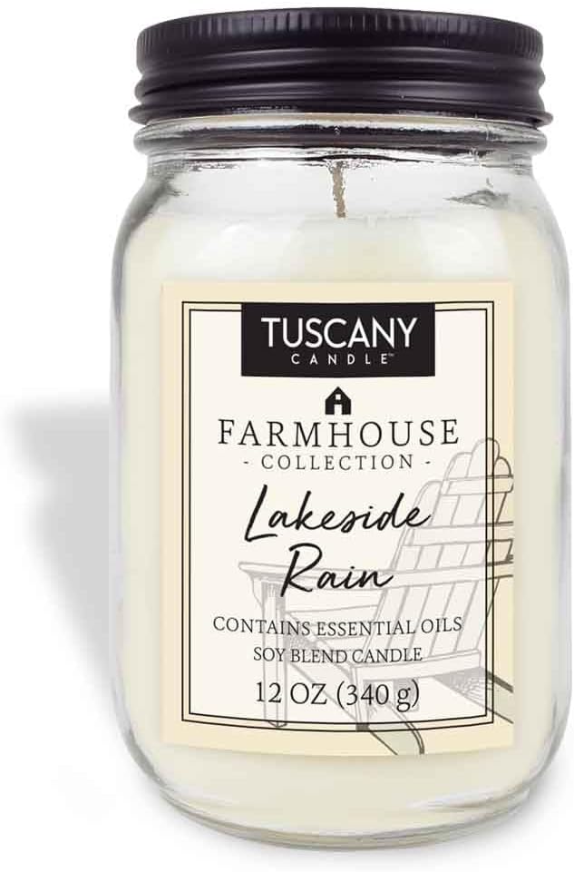 Tuscany Candle Lakeside Rain Scented Candle, 12 oz – Farmhouse Collection