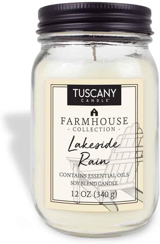 Tuscany Candle Lakeside Rain Scented Candle, 12 oz – Farmhouse Collection