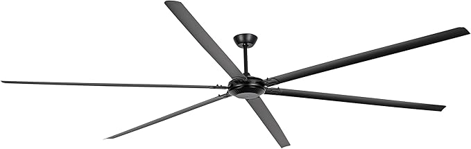 120 Inch Industrial Ceiling Fans without Lights, DC Motor Large Shop Garage Ceiling Fan with Remote, 36000 CFM High Airflow Big Ceiling Fan, Reversible Metal Fan for Warehouse Barn Commercial Space
