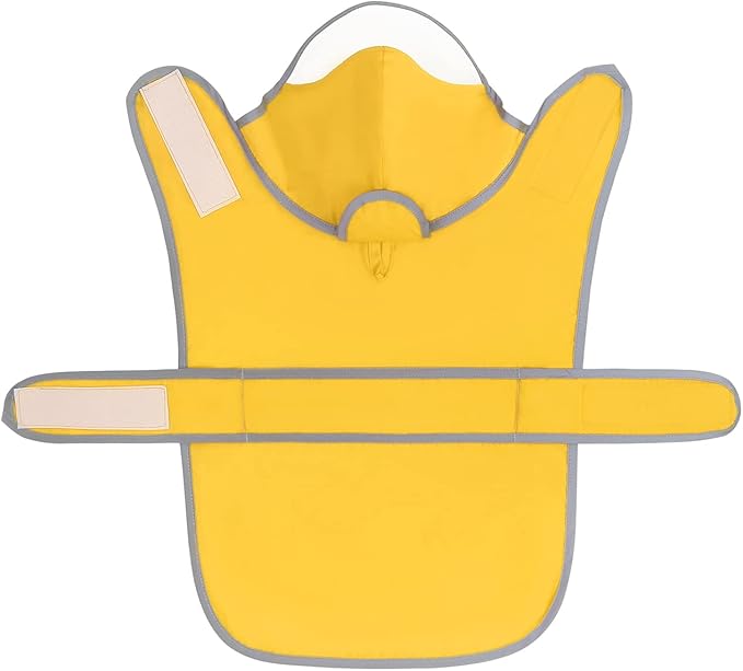 HDE Dog Raincoat with Clear Hood Rain Jacket Poncho for Small Medium Large Dogs Yellow - XXL