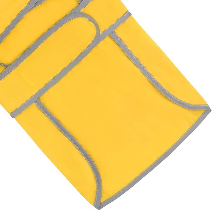 HDE Dog Raincoat with Clear Hood Rain Jacket Poncho for Small Medium Large Dogs Yellow - XXL