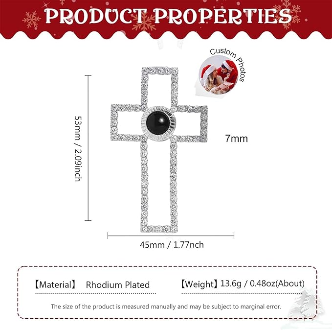 NAZENTI Personalized Christmas Ornament for Grandparents, Custom Angel Wings Photo Projection Ornament, Memorial Ornaments with Photo Inside for Tree Hanging Xmas, Family Remembrance Decor