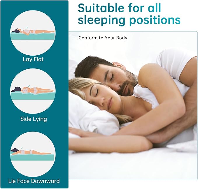 FDW 14 inch Gel Memory Foam Mattress Medium Firm Mattresses for Cool Sleep Relieving No Fiberglass CertiPUR-US Certified Mattress in a Box,Queen