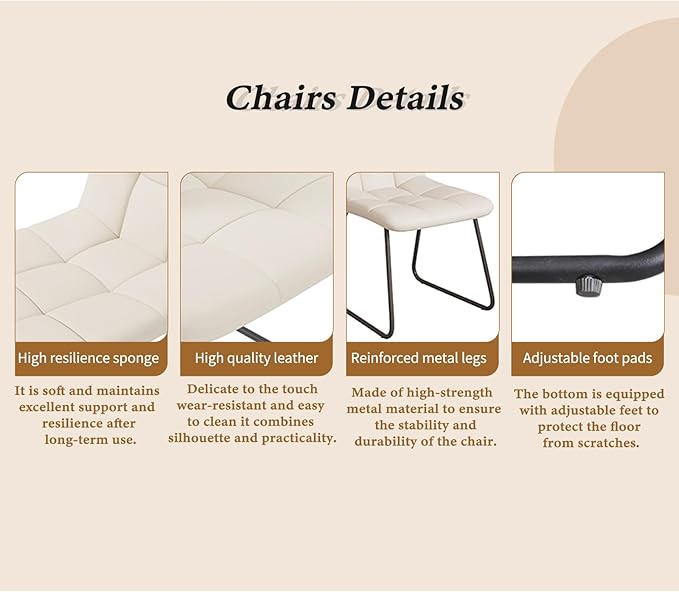 ZckyCine 67" Expandable Walnut Dining Table with 6 PU Leather Chairs, 7-Piece Modern Dining Set, Sturdy Metal Legs, Adjustable 51"-67" Rectangle Table for Kitchen & Dining Room