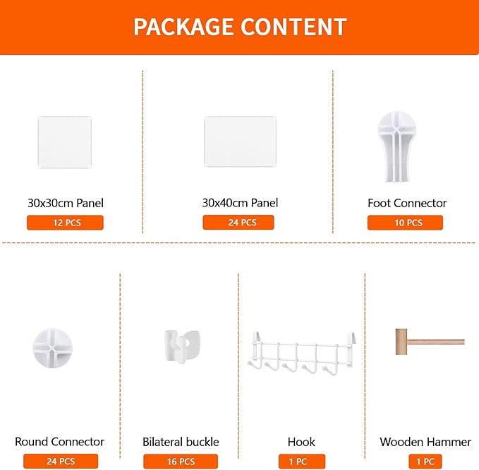 AWTATOS Closet Organizer 8 Cube Storage Shelves Closet Clothes Organizers and Storage Stackable Cubby Shelving for Closet Bedroom Living Room Office White