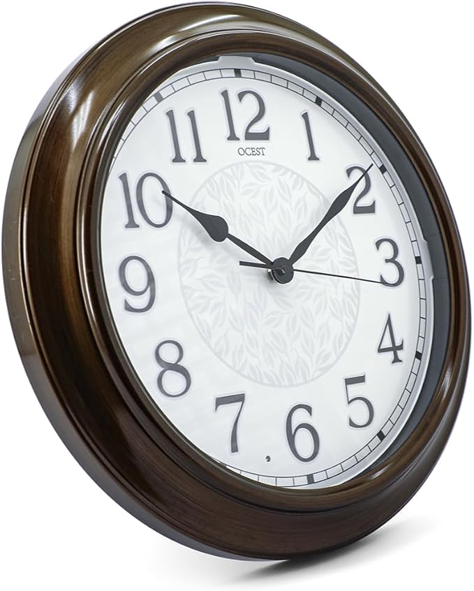 OCEST 15 Inch Indoor Outdoor Clock Waterproof, Silent Metal Large Outdoor Clock Glow in The Dark, Battery Operated Decor for Garden Pool Patio Porch