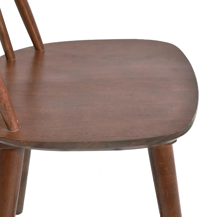 DUHOME Dining Chairs Set of 2 Wood Dining Room Chair Brown Spindle Side Kitchen Room Country Farmhouse Chairs Walnut