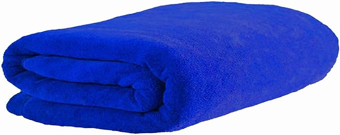 MYLSMPLE Luxury Microfiber Bath Towel Extra Large Bath Sheet Blue Beach Towel Fast Drying Hotel Bathroom Towel (36 Inch X 72 Inch, Dark Blue)