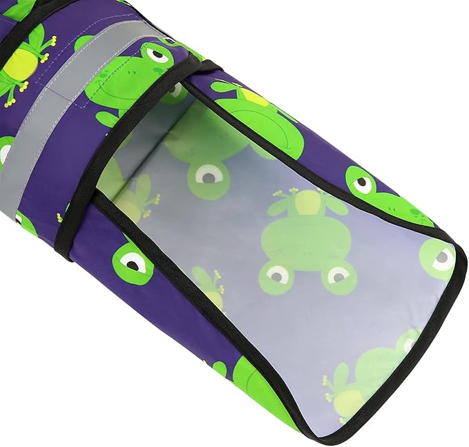 HDE Dog Raincoat Jacket Reflective Adjustable Hooded Pet Poncho Rain Coat with Leash Hole for Small to X-Large Dogs Frogs - S