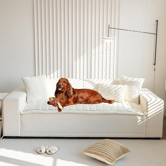 Sofa Cover Fuzzy Couch Cover for Pet, Couch Covers for Dogs Washable Non-Slip Sofa Slipcover Cushion Protector Pets Friendly Mat Bed