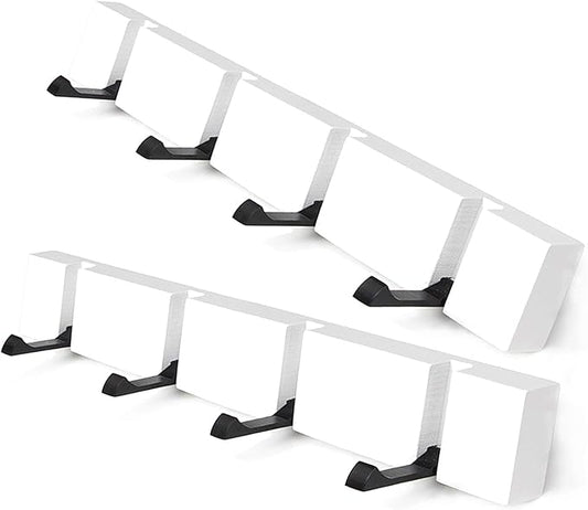 Modern Wood Coat Rack - 2 Pack - Wall Mounted - 4 Folding Hooks – Modern, Sleek Space-Saving - for Small Space