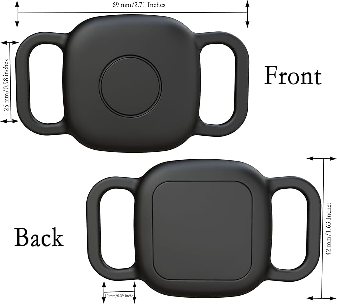 Waterproof Dog Collar Holder for Tile Mate 2024/ Mate 2022 Tracker, Anti Lost Soft Silicone Case for cat pet Necklace, Protective Cover Accessories for Tile Tracker Finder (Black/Pink)