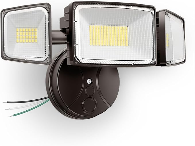 Onforu 80W 9000LM Flood Lights Outdoor, Brightness Security LED Flood Lights with 3 Adjustable Heads, Switch Controlled, IP66 Waterproof 6500K Outside Exterior Flood Light for Yard Garage Eave Patio