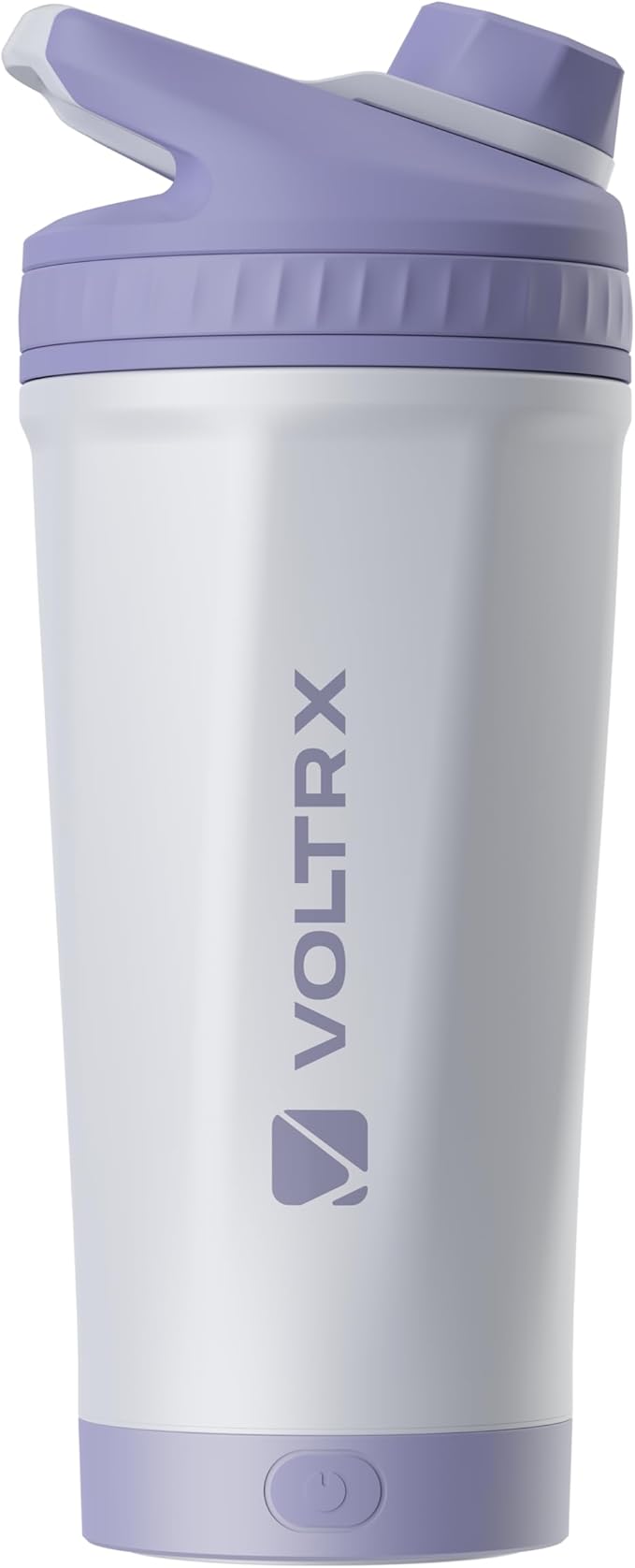 VOLTRX ChillMix Shaker Bottle Insulated Stainless Steel - USB C Rechargeable Electric Protein Shake Mixer, Shaker Cups for Protein Shakes and Meal Replacement, Misty Lilac, 16 oz