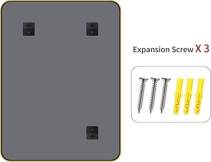 FORBATH 48x36 Inch Bathroom Mirror, Brushed Gold Deep Frame Wall Mirror with Rounded Corners, Anti-Rust Glass for Modern Farmhouse Vanity (Horizontal/Vertical Hanging)