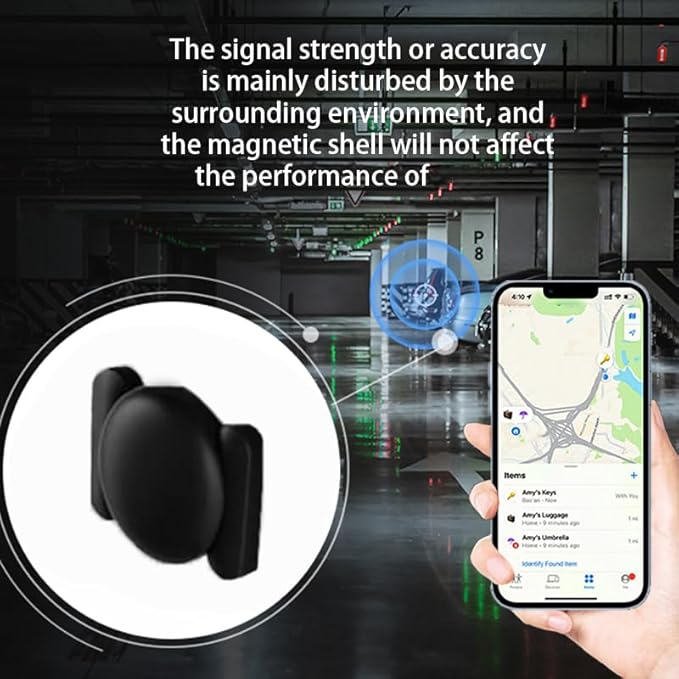 Mini GPS Tracker for Vehicles – Hidden Magnetic Car Tracker, Real-Time Tracking for Cars, Kids, Pets, No Monthly Fee, No SIM, Works with Apple Find My
