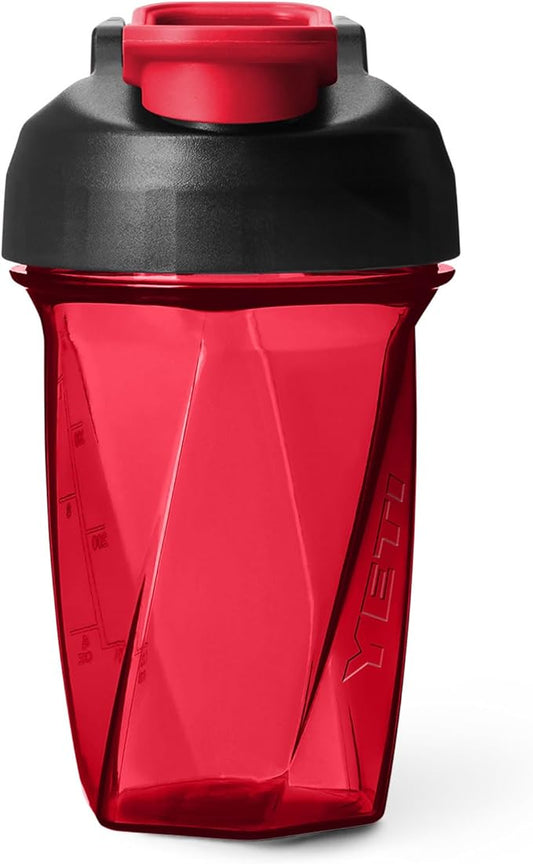 YETI Yonder Helimix Vortex Blender Shaker Bottle Holds up to 20oz | No Blending Ball or Whisk | USA Made | Portable Pre Workout Whey Protein Drink Shaker Cup | Dishwasher Safe, Rescue Red