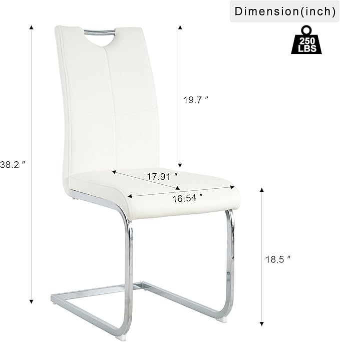 51'' Silver Glass Dining Table Set for 6,7 Piece Kitchen Table and Chairs Set with Metal Legs and 6 PU Leather Dining Chairs for Kitchen Room Small Spaces