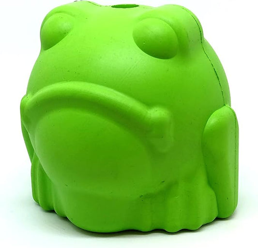 SodaPup MuttsKickButt Bullfrog – Durable Dog Treat Dispenser & Chew Toy Made in USA from Non-Toxic, Pet Safe, Food Safe Natural Rubber for Mental Stimulation, Problem Chewing, Calming Nerves & More