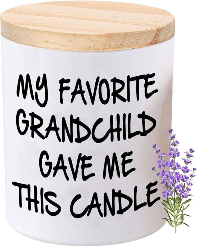 BFJLIFE Gifts for Grandma Grandpa Funny Novelty Unique Christmas Fathers Day Birthday Gifts for Grandpa Grandma Grandparents Lavender Scented Soy Candle