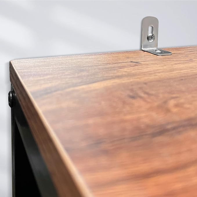 Himimi Industrial Bookshelf 5-Tier, Bookcase 58" H Ladder Shelf, Storage Shelves Rack Shelf Unit, Accent Furniture Metal Frame, Home Office Furniture for Bathroom, Living Room, Vintage Brown