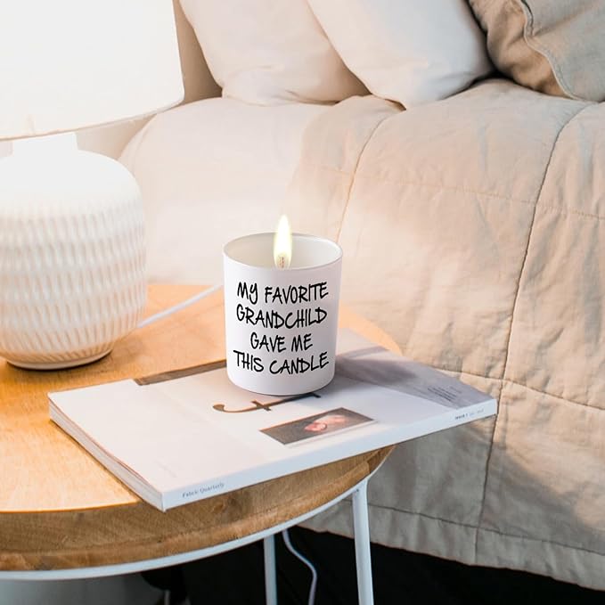 BFJLIFE Gifts for Grandma Grandpa Funny Novelty Unique Christmas Fathers Day Birthday Gifts for Grandpa Grandma Grandparents Lavender Scented Soy Candle