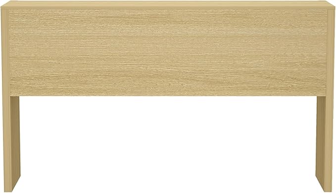 Manhattan Comfort Linda Modern Console Table with 3 Storage Drawers – 60" Narrow Entryway Stand for Living Room, Hallway, or Dining Room – Wood Grain Accent Furniture, Natural Oak