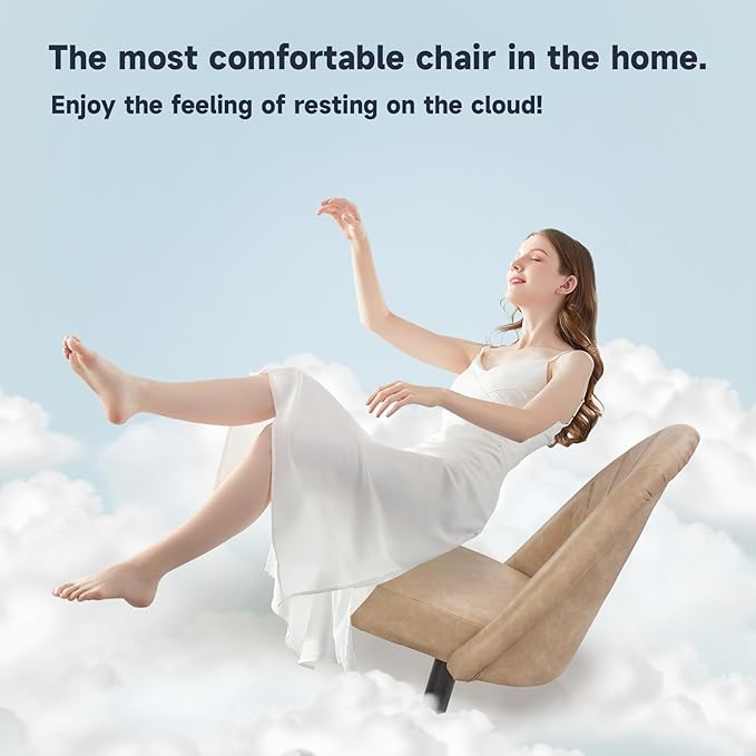 Chromcraft Caster Swivel Tilt Dining Chairs, PU Leather Chairs with Soft Wheels, Ultra Comfy Sturdy Kitchen Chairs, Rolling Chair on Wheels for Home (Ivanhoe NPL Nude)