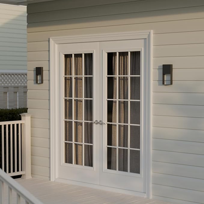 GLOBE Electric 60000171 7.5W LED Integrated Outdoor Wall Sconce, Matte Black, 400 Lumens, 2700 Kelvin, 80 CRI