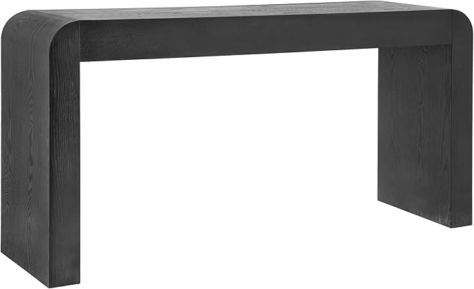 Christopher Knight Home Rulor Modern Console Table with Drawers, Wooden Narrow Console Table with Storage, Minimalist Narrow Entryway Table for Hallway, Behind The Couch, Living Room, Black