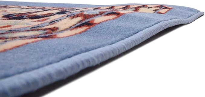 Unique Loom Reza Collection Traditional Persian Style Area Rug, 9 x 12 ft, Light Blue/Ivory