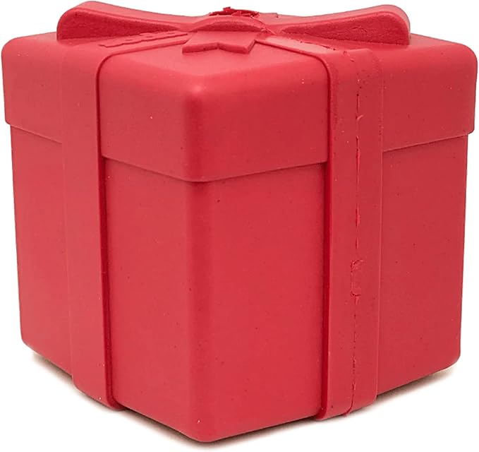 SodaPup Gift Box – Durable Dog Treat Dispenser & Chew Toy Made in USA from Non-Toxic, Pet Safe, Food Safe Natural Rubber Material for Mental Stimulation, Problem Chewing, Calming Nerves, & More