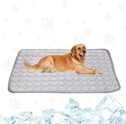 Dog Cooling Mat, Cooling Mat for Cats Dogs, Washable Cool Bed, Portable Pet Cool Pads for Dogs & Cats, Home & Outdoor (70cm X 100cm)