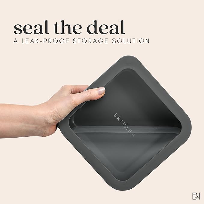 Ceramic Coated Glass Food Storage Containers | No PTFE, PFOA, PFAS, and BPA | Reusable Non Toxic Meal Prep Containers with Glass Lids | Easy To Store | 10 Piece Set [Onyx]