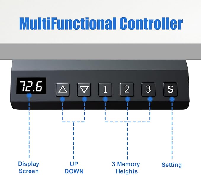 Standing Desk with Splice Board Adjustable Height- 63 inch Mobile Stand up Desk with Wheels, Portable Sit Stand Desks Electric with Lockable Casters