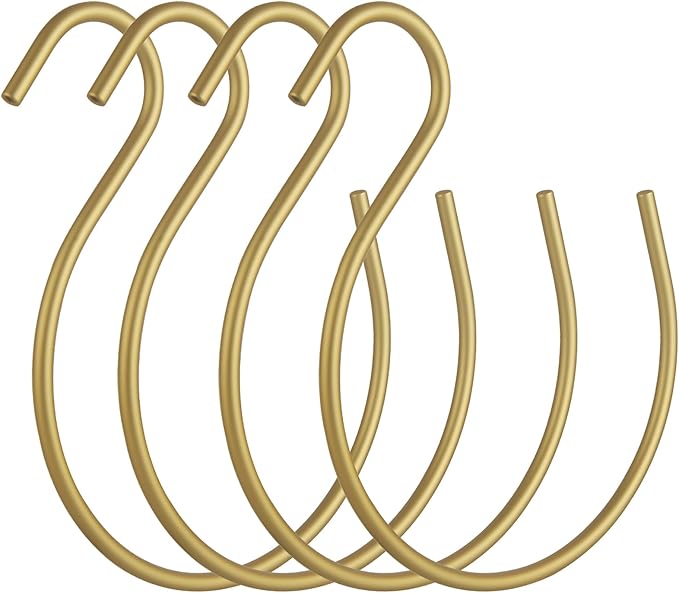 4Pcs Gold Scarf Ring Hangers,Hat Hooks for Baseball Caps,Hanger Space Belt Rack,Multi-Purpose Circle Storage Hook,for Ties,Belts,Scarves,Shawls