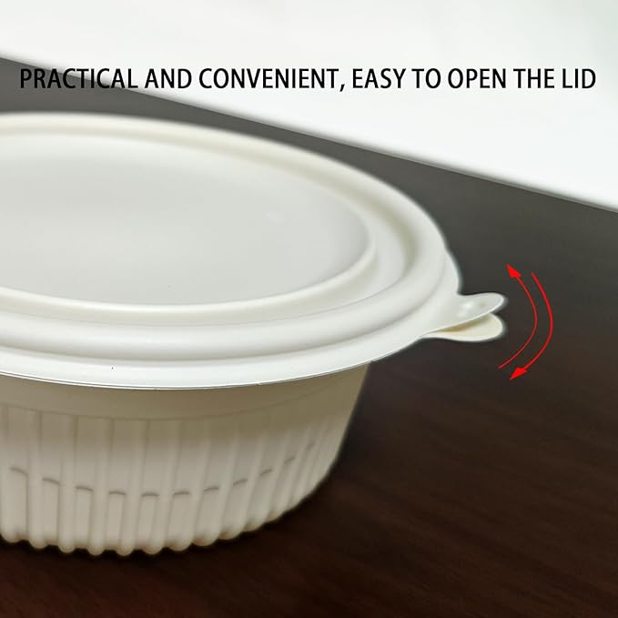 30 Pack 16 ounce Prep Meal Containers, Food Storage Boxes. Reusable Takeaway Containers， Stackable Bento Boxes. Microwave Refrigerators Are Safe.