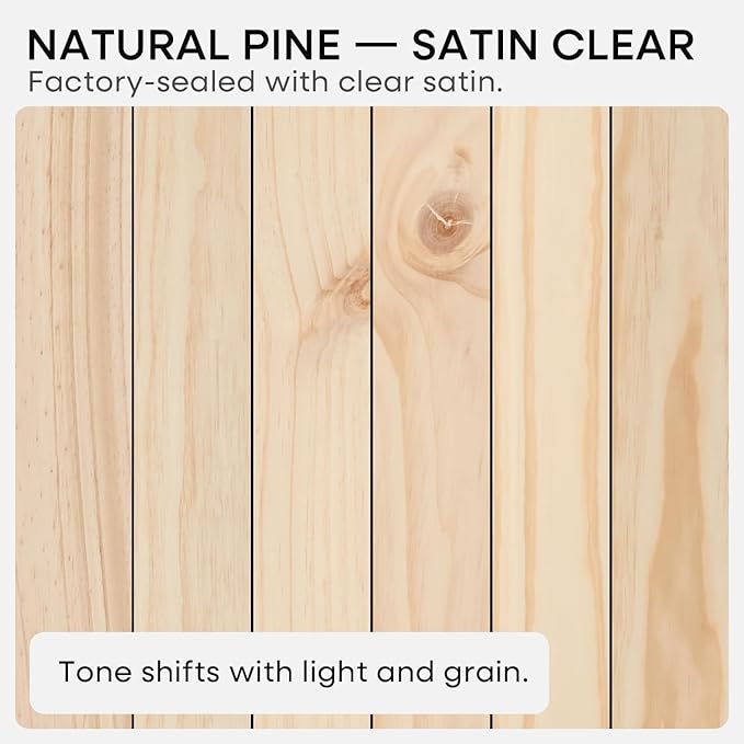 Homeforia 36 inch Natural Floating Shelf, High End Solid Real Wood 36inch Small Floating Shelves for Wall Mounted, Natural Wooden Floating Shelves, Heavy Duty Bracket, 36 X 6.5 X 1.75 in, Set of 3