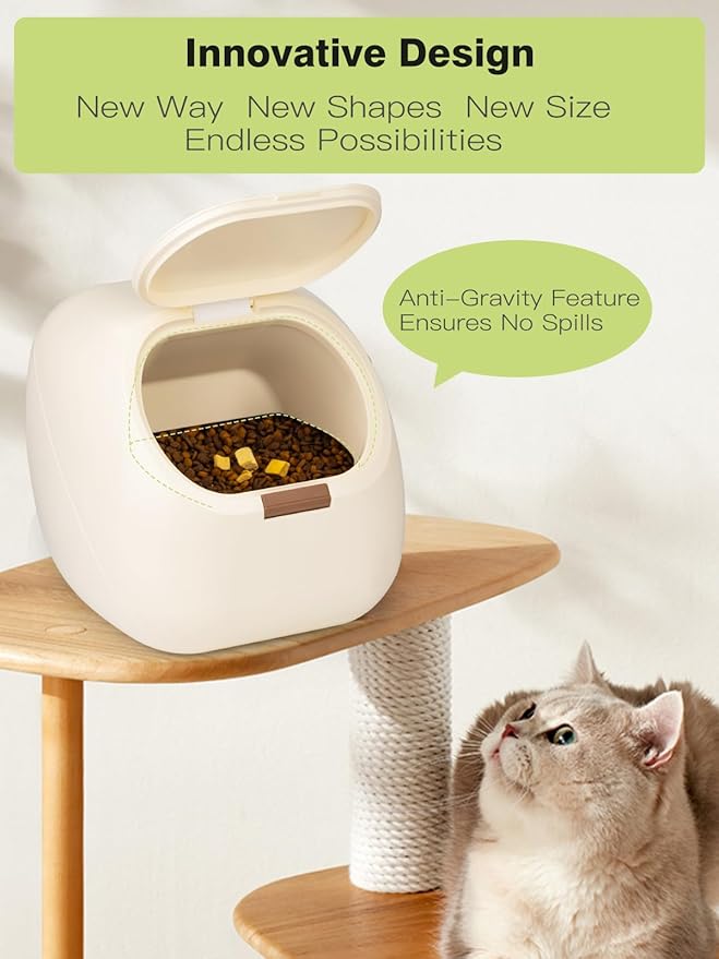 Dog Food Storage Container, 5-10 lbs Pet Food Storage Bin, Measuring Cup, Cat Treat jar with Lids, Dry Food Storage Container for Rice and Grain
