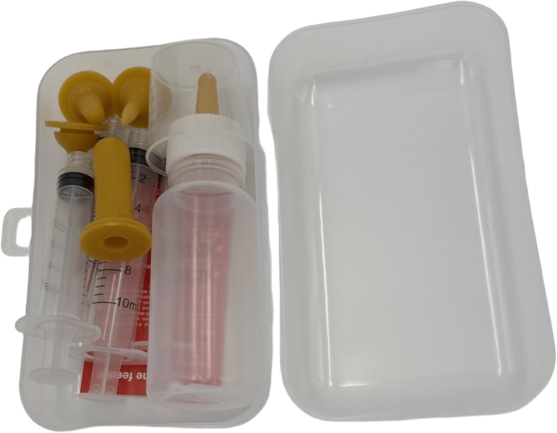 Pet Medication Feeder & Silicone Pill Dispenser for Dogs & Cats – Reusable Nursing Nipples for Kittens & Puppies, 10ml & 50ml Sizes – Easy, Mess-Free Dosing