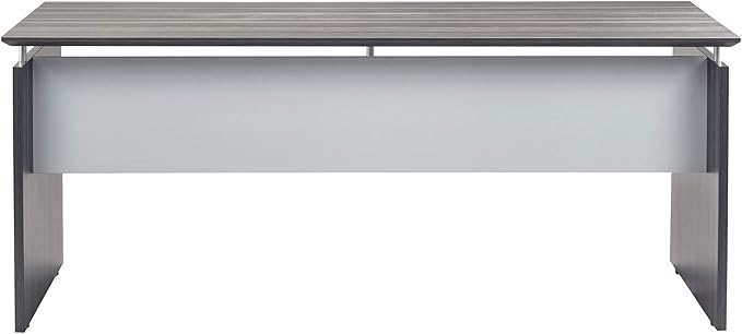 Mayline MNDS63LGS Medina Straight Edge Desk, 63"W, Gray Steel Laminate