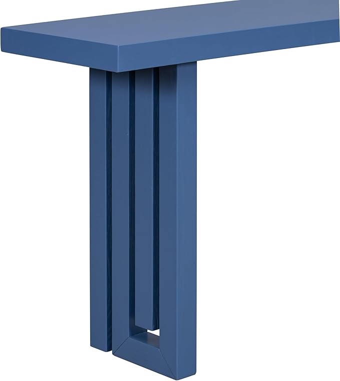 Contemporary Minimalist Wood Console Table 59-Inch Modern Entry Sofa Table Accent Table for Entryway Living Room Home Office, Navy Blue
