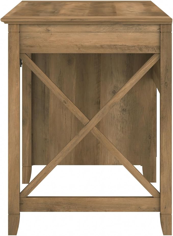 Bush Furniture Key West Computer Desk with Storage Farmhouse PC Table for Home Office in Reclaimed Pine 54W x 24D