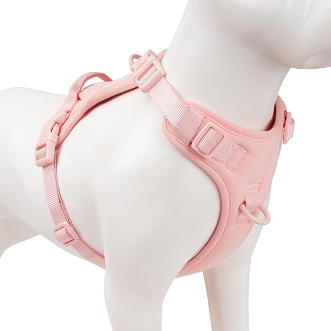 No Pull Dog Harness, Puppy Vest with Front Clip for Small Medium Large Sized Dog(Light Pink,XS)