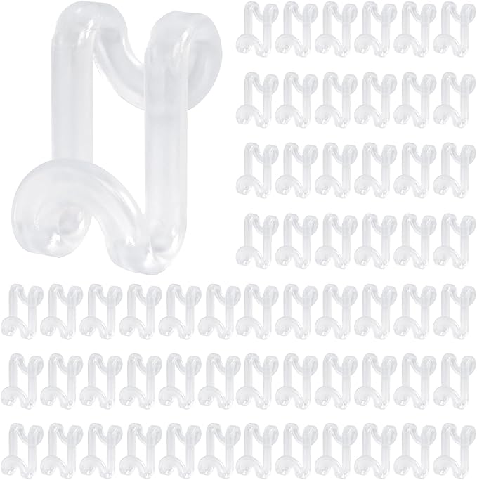 Hanger Hooks Space Saving, 60PCS Clothes Hanger Connector Hooks Closet Space Savers for Hanging Clothes, Clear