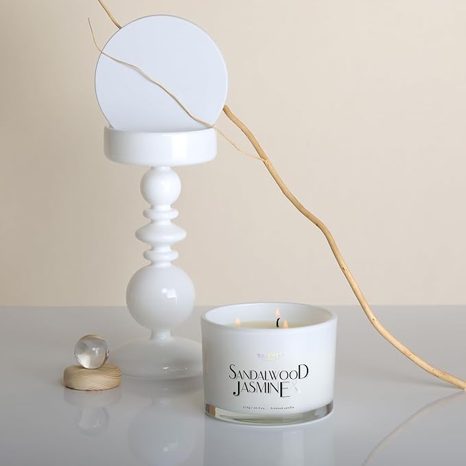 Scented Candles for Home - Large 3 Wick Jar Candles - Natural Soy Wax Candles Gifts for Women & Men - Aromatherapy Aesthetic Candles