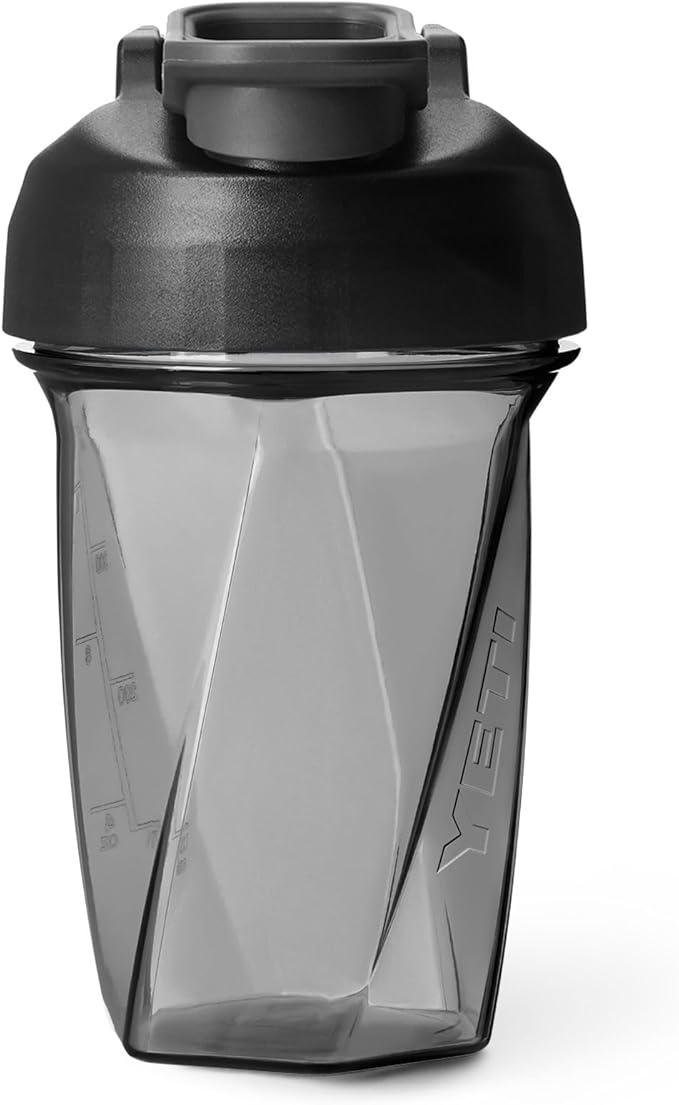 YETI Yonder Helimix Vortex Blender Shaker Bottle Holds up to 20oz | No Blending Ball or Whisk | USA Made | Portable Pre Workout Whey Protein Drink Shaker Cup | Dishwasher Safe, Charcoal
