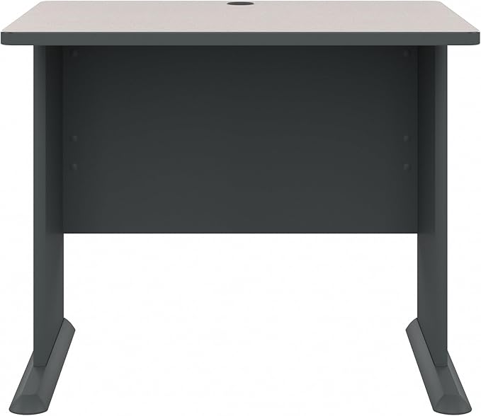 Bush Business Furniture Series A 36W Small Desk in White Spectrum and Slate, Compact Computer Table for Home or Professional Office