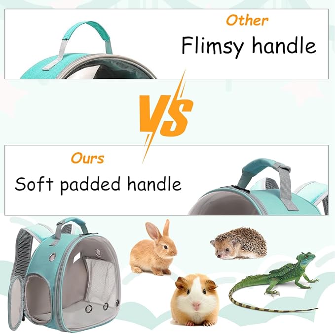 Guinea Pig Backpack, Space Capsule Bubble Window Small Animal Backpack for Guinea Pig, Bird Bunny Rat